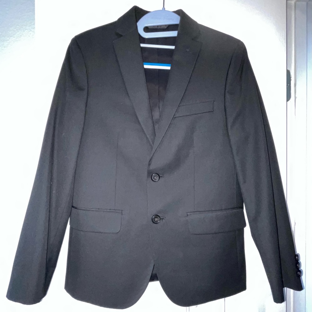 Ralph Lauren Black Lined Suit Jacket W/pockets Sz 14